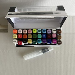 ArtSkills Dual-Tip Blendable Alcohol Marker Set, 30-Count W/2 Blenders Open Box