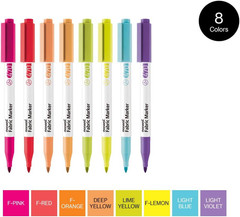 Fabric Marker 470(SET B), Brush Tip, No Ironing Required Premium Fabric Markers