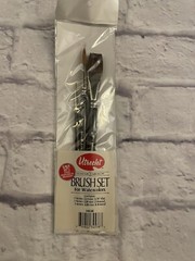 Utrecht Acrylic Brush Set For Watercolors of 3 New Sealed Round/Flat