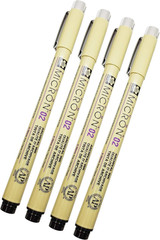 New Sakura Pigma Micron 02 Black Pens 0.3mm Fine Line 4 Pack Fast Shipping