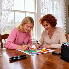 Alcohol Markers Set, 60 Colors Dual Brush Tip Art Coloring Markers for Adult …