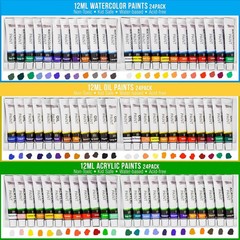 Art Kit 133 Piece Easel Canvases Brushes Acrylic Oil