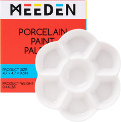 7-Well Studio Porcelain Paint Palette Tray,Artist Mixing Colour Tray by 4-3/4 In