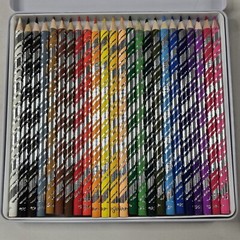 24 Color Pencils Butterflies & Flowers Design + Kingart Colored Pencils Set 24pc