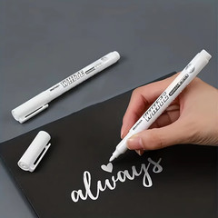 3/6pcs White Waterproof Permanent Paint Marker Pens for Metal Wood Fabric