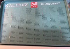BRAND NEW 240pc KALOUR premium colored pencil set w/tin case artists soft touch