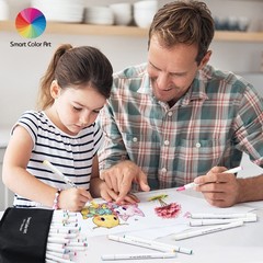 Smart Color Art 108 Pack Art Markers, 107 Alcohol Based Marker Pens and 1 Ble…