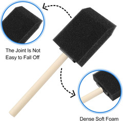 24 Pcs Foam Paint Brushes, Wood Handle Sponge Brushes for Painting, Staining, Va