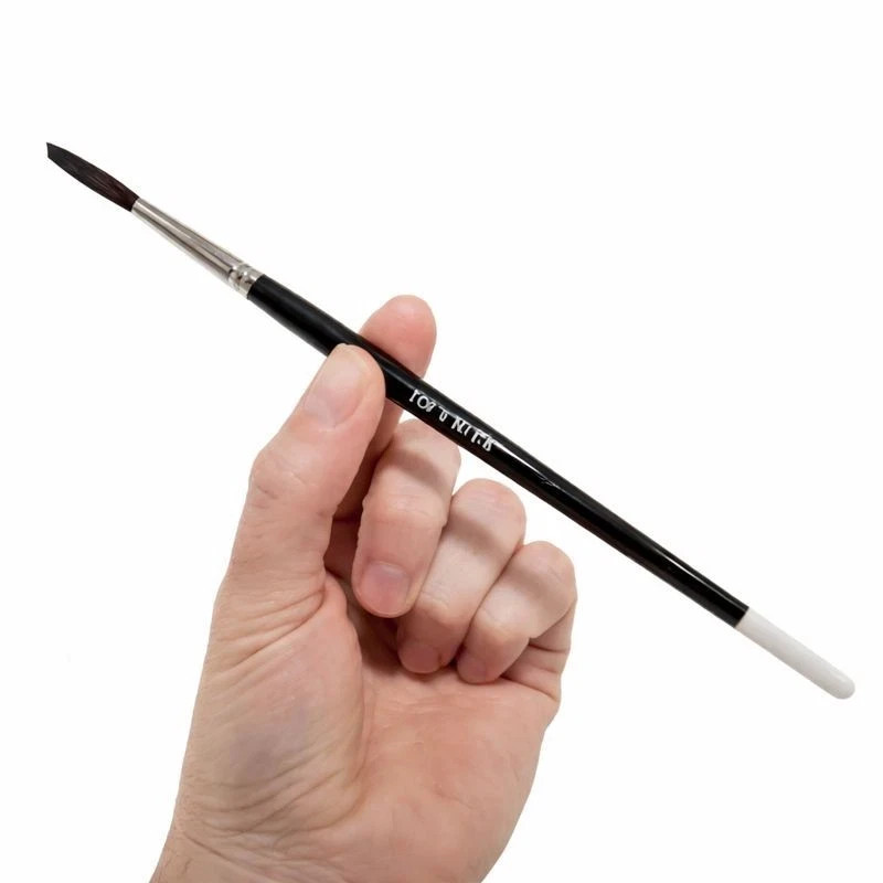 Andrew Mack 169-8 Blue Squirrel Black Synthetic Mix Quill Brush Size 8