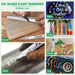 TOYO Oil Based Paint Pen, Waterproof Marker Car Tire Pen 3pc black