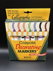 Vintage 1983 Crayola Decorating Markers Set No. 7710 8 Water-Based USA