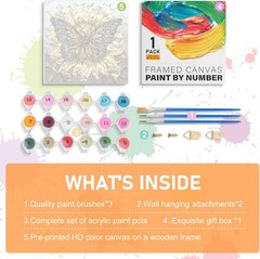 Paint by Numbers Kit DIY Canvas Painting Set for Adults Kids Home Decor Gift DIY