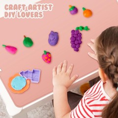 23.6×15.7 Inch Large Silicone Painting Craft Paint Mat Bowl Brush Holder Kids