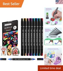 8pcs Multicolor Acrylic Paint Markers with Brush Tips – Perfect for DIY Projects