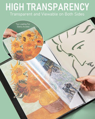 11×14 Art Portfolio Folder, 30 Pockets Display 60 Pages Art Painting Portfolio B