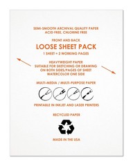 Design Ideation Watercolor Paper. Semi-Smooth. 67 Lb. Multi-Media. Loose Sheet