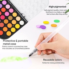 GETHPEN Watercolor Paint,watercolor paint set,48 1 Ounce (Pack of 1), Black
