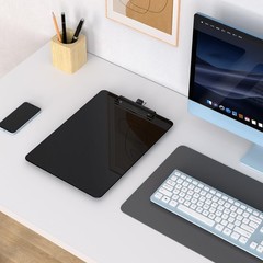 Black Clipboard with Pen Holder, 8.5 x 11 Plastic Clip Boards with Black Low …