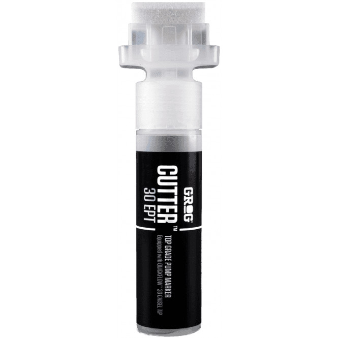 GROG Cutter 30 Marker – Empty Refillable Graffiti Pen – Quickflow 30mm Nib