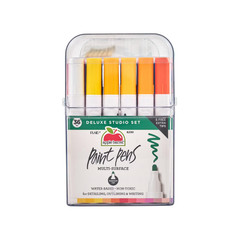 Apple Barrel Multi-Surface Paint Pens Deluxe Studio Set, Medium Tip, 36 Piece