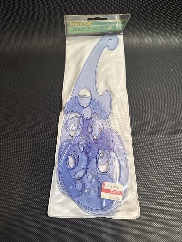 Helix French Curve Template – Plastic – Blue 079252215616