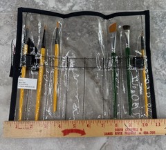 Robert Simmons Paint Brush Round & Flat Plaid One Stroke Dewberry Angular lot 6