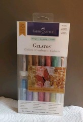 Faber-Castell Gelatos Colors Set Metallics Water Soluble Pigment Crayons Twist