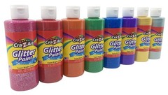 8 PCS 4oz Washable Glitter Paint Bulk Pack Assorted Colors For Craft Art