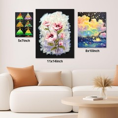 12 Pack Canvas for Painting 8×10 Inch, Black Canvas Boards for Painting Cotto…