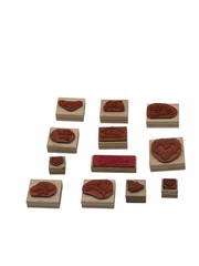 Vintage Stampin Up & FBX 12pc Wood Stamp Lot (1992-1997)