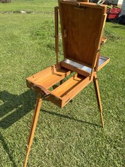 Mabef M22 Art Easel with Tray Made In Italy Oil Paintings Wood Folding Portable