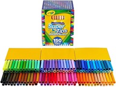 Crayola Super Tips Marker Set (150ct), 150 Count (Pack of 1), Multicolor …