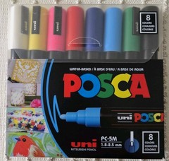 Uni POSCA PC-5M Water-Based Paint Markers 80 – 10 (8 Packs) 1.8-2.5mm NEW