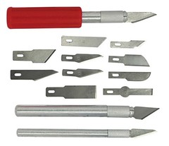 Sona 16Pc Hobby Knife Set with Aluminum Collet Chucks in Plastic Storage Box