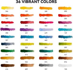 MeiLiang Watercolor Paint Set, 36 Vivid 1 Count (Pack of 36), 36 Colors