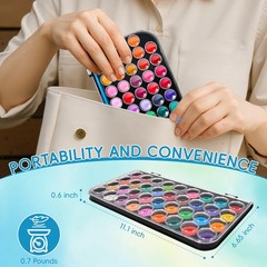 48 Color Solid Watercolor Paint Set with 3 Wooden Standard, Multi-color