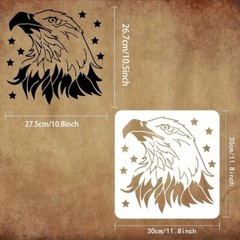 1pc Eagle Stencil for Painting 30x30cm Reusable Bald Eagle Stencil Craft Eagle