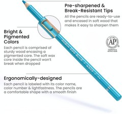 Colored Pencils 72 Soft Wax-Based Color Pencils for Adults & Artists. Pre-Sha…