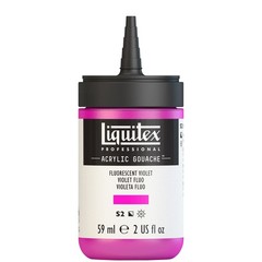 Professional Acrylic Gouache Paint 2-oz 59ml Bottle Fluorescent Violet Art