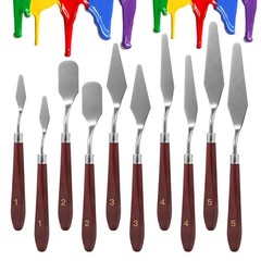 10PCS Palette Knife, Stainless Steel Painting Knife Set, Flexible Spatula Pal…
