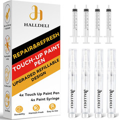 Fillable Touch up Paint Pen Brush, 4 Pack User-Friendly Refillable Paint Pens, M