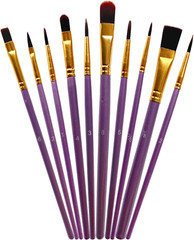 1 Pack 10 Pcs Paint Brushes, Nylon Hair Paint Brushes Set for Kids, Beginner,…