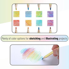 Rainbow Pencils, 48 Pack, 7 Color in 1 Rainbow Colored Pencil, Fun Pencils for K