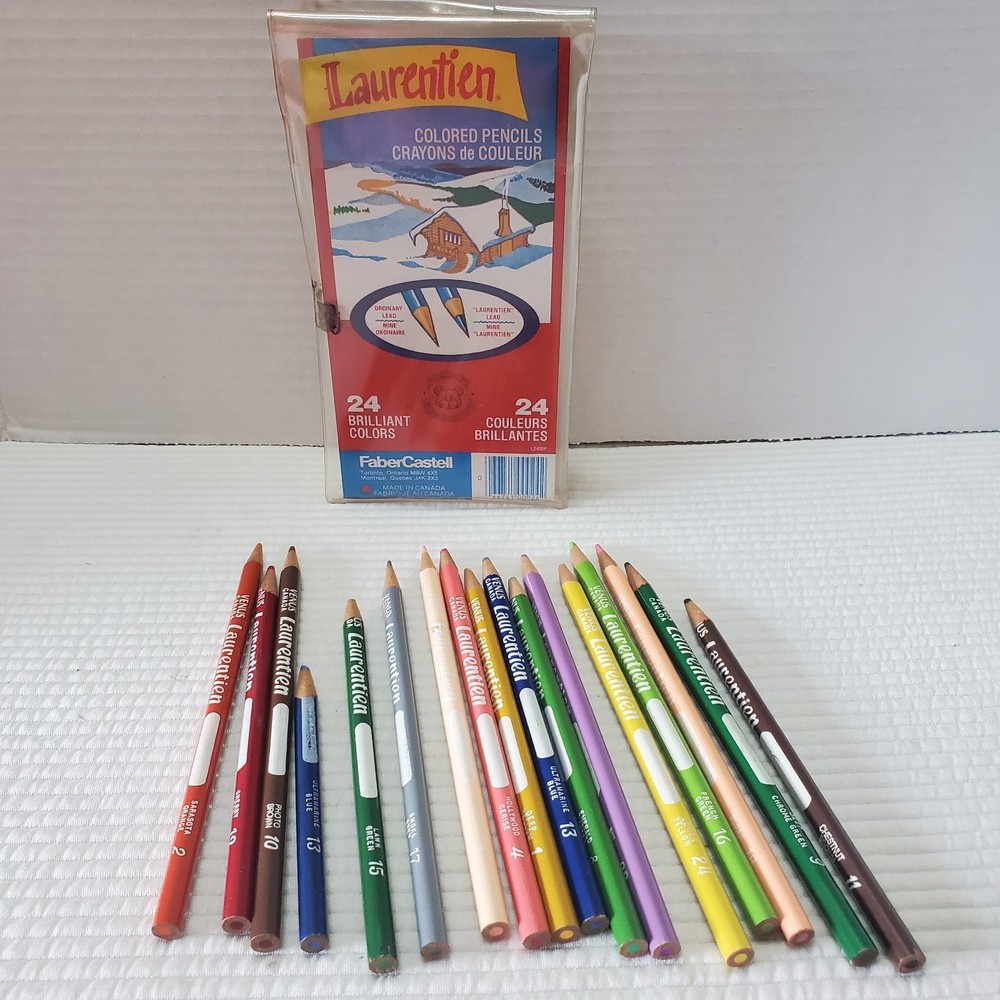 17 Laurentien Colored Pencils Sharpened Original Package Faber Castell Canada