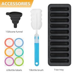 10.5 oz Glass Juice Bottles with Lids – 10.5 Ounces 6-Pack Without Sleeves