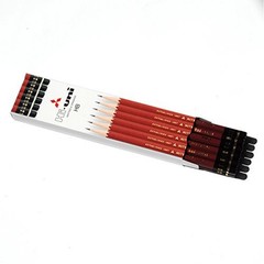 MITSUBISHI Pencil HUHB Hi-Uni Wooden Hexagonal Body Pencil HB 1 Dozen F/S wTrack