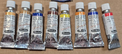 lot of 13 schmincke watercolor paint tube lot new and used 15mil & 5 mil tubes