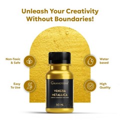 GRANOTONE Metallic Gold Acrylic Paint 1.69 fl oz 50 ml Gold 50ml