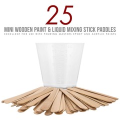 3oz (90ml) Graduated Plastic Measuring Cups, 50 Cups & 25 Mixing Sticks, Paint