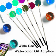 Script Liner Paintbrush 6 PCS Highly Flexible Liner Brush Extra Long